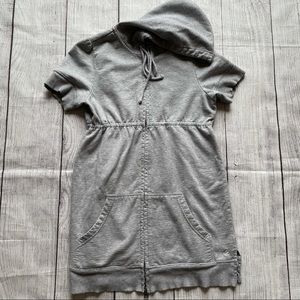 Aerie Grey Zip Up Sweatshirt Dress Size Medium